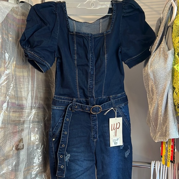 Colombian Jumpsuit Denim - Stunning Jumpsuit Dark Blue